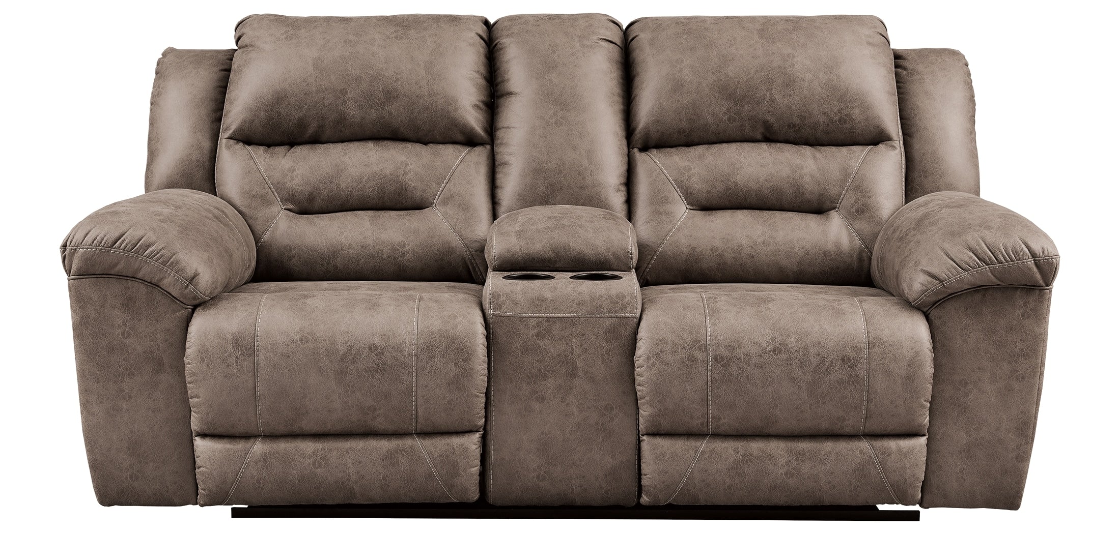 Stoneland Reclining Loveseat with Console - Fabric