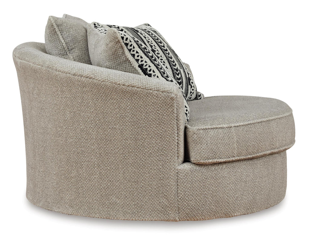 Calnita Oversized Swivel Accent Chair - Fabric