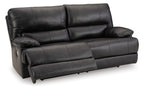 Mountainous Leather Power Reclining Sofa - Eclipse