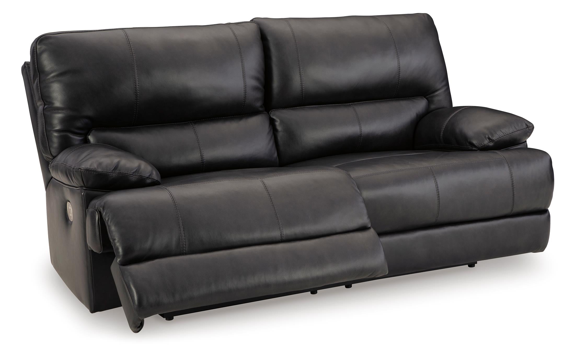 Mountainous Leather Power Reclining Sofa - Eclipse