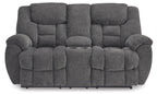 Foreside Reclining Console Loveseat - Fabric