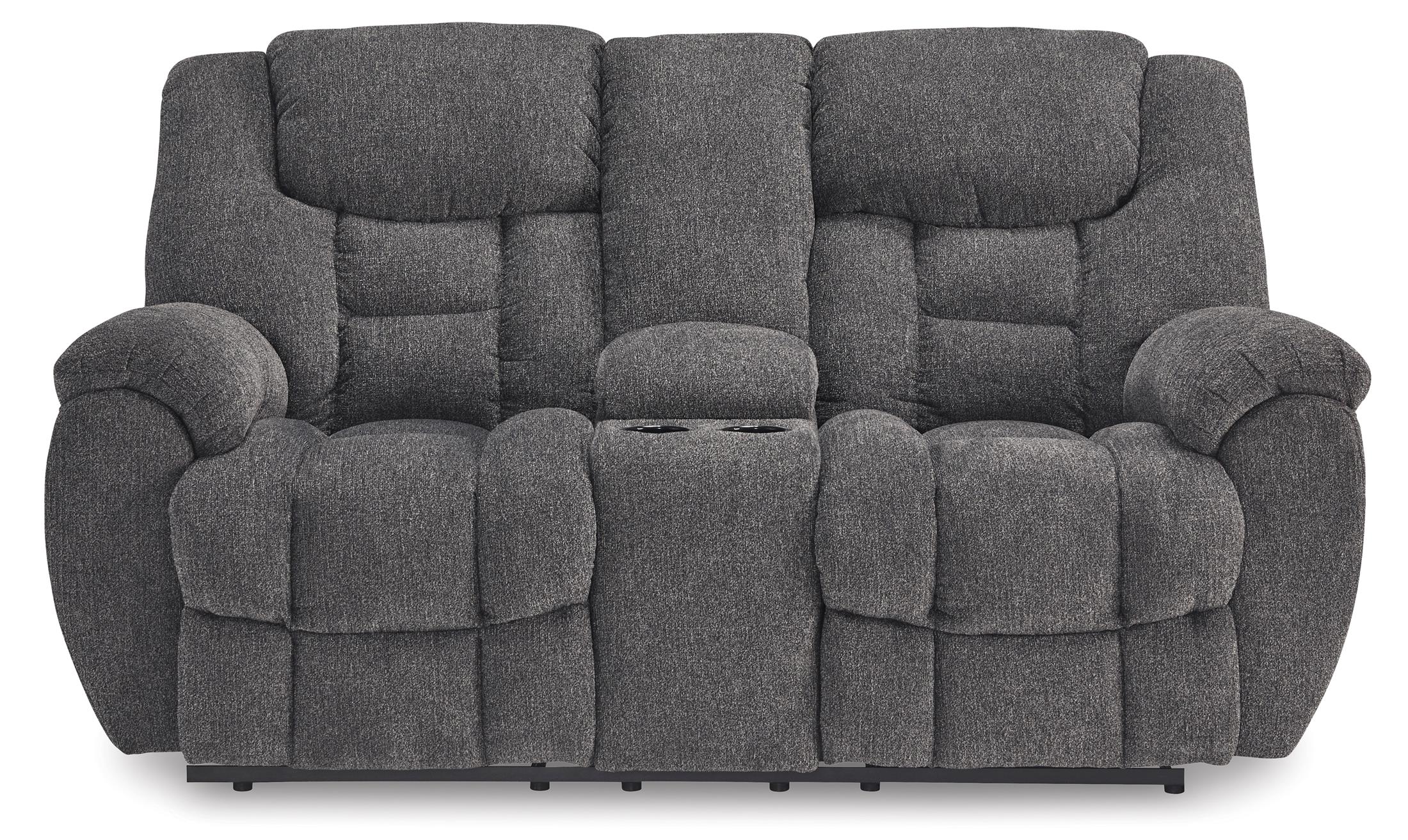 Foreside Reclining Console Loveseat - Fabric