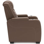 High Impact Leather Power Recliner - Reclining