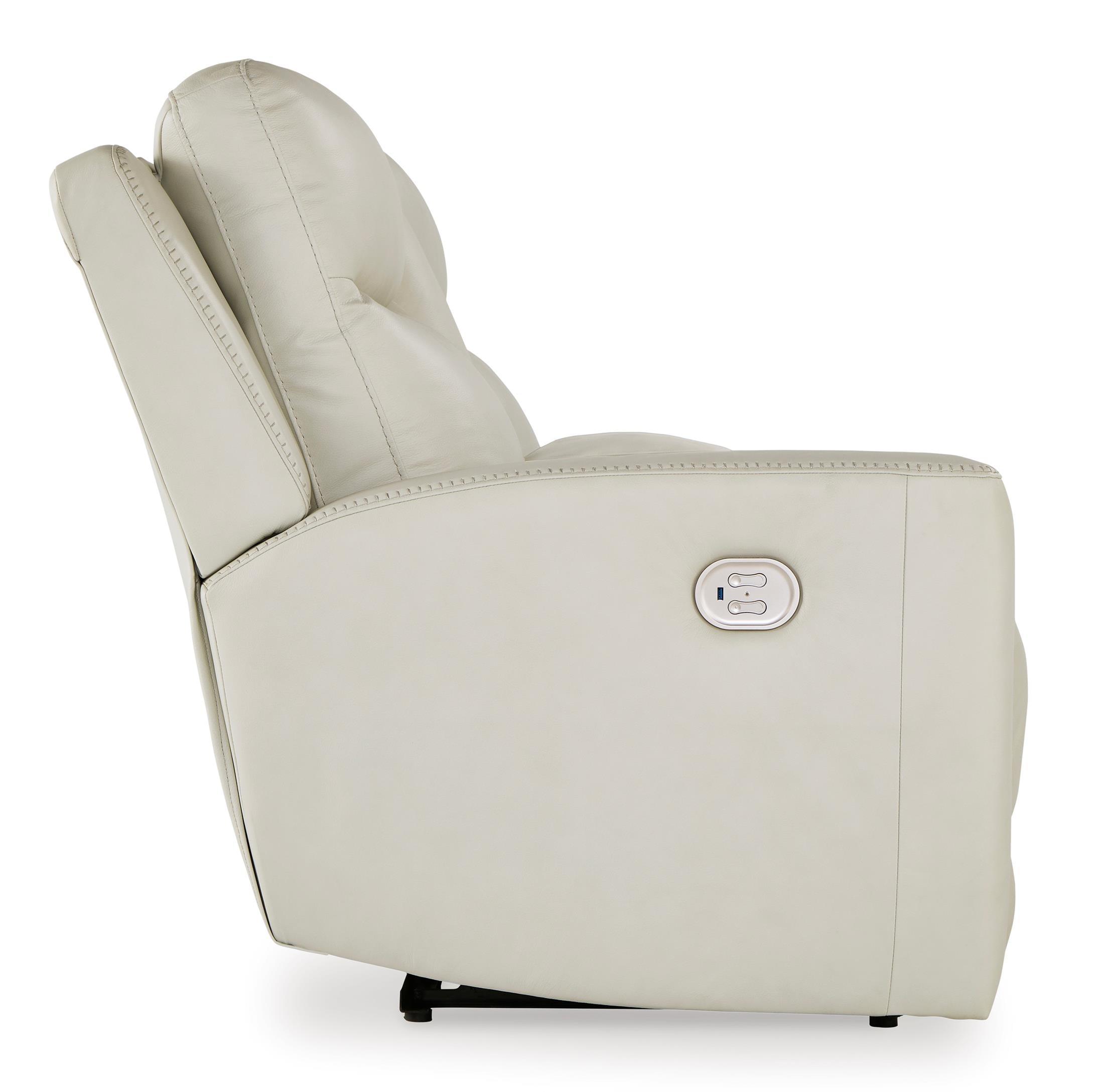 Mindanao Power Reclining Loveseat with Console - Leather