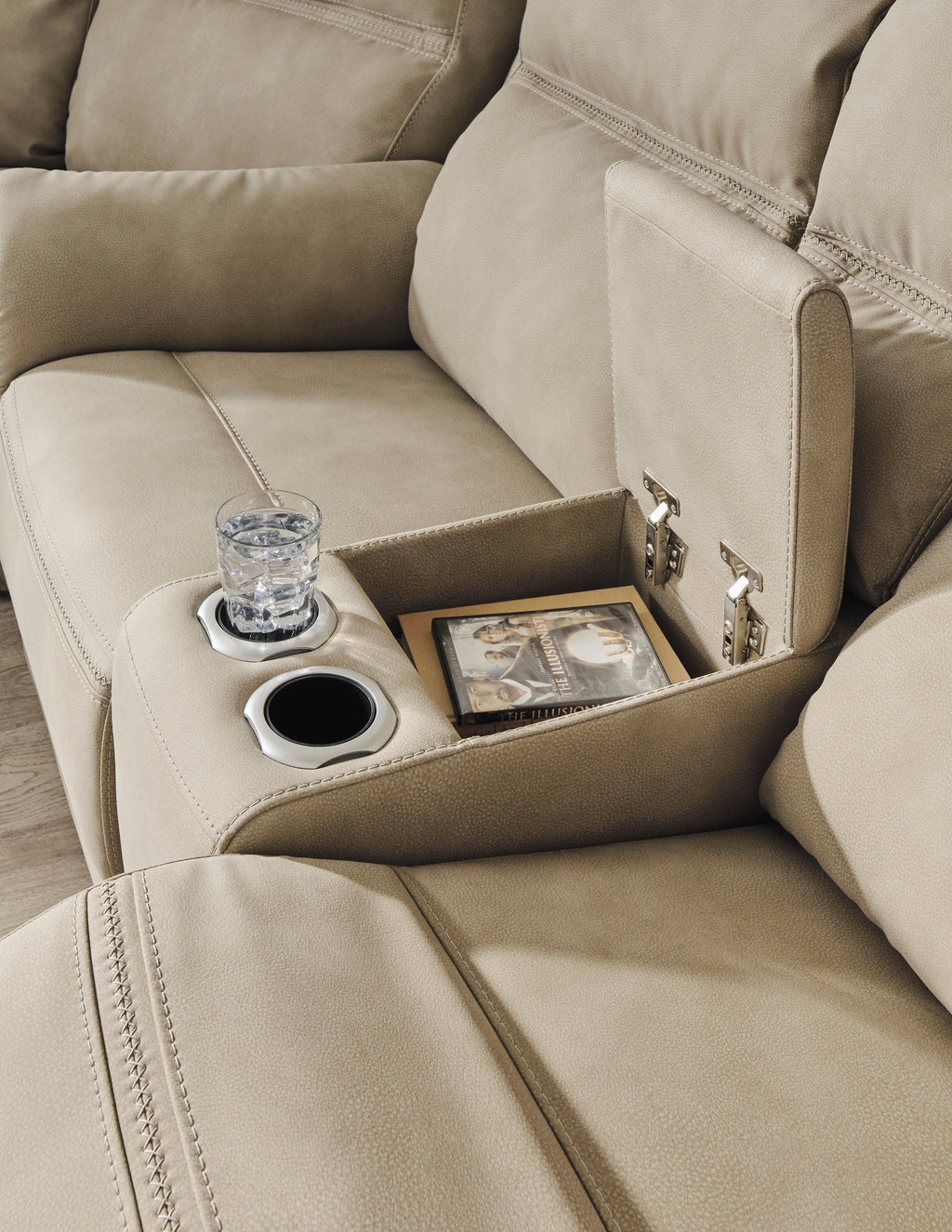 Next-Gen DuraPella Power Reclining Loveseat with Console - Fabric