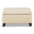 Marseille Leather Storage Ottoman with Throw Pillows