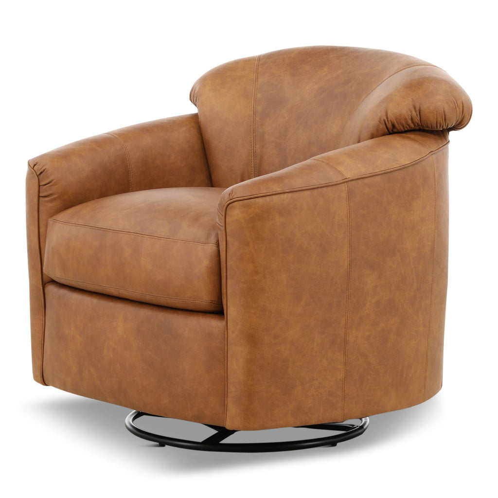 Bodhi Leather Swivel Glider - Decor