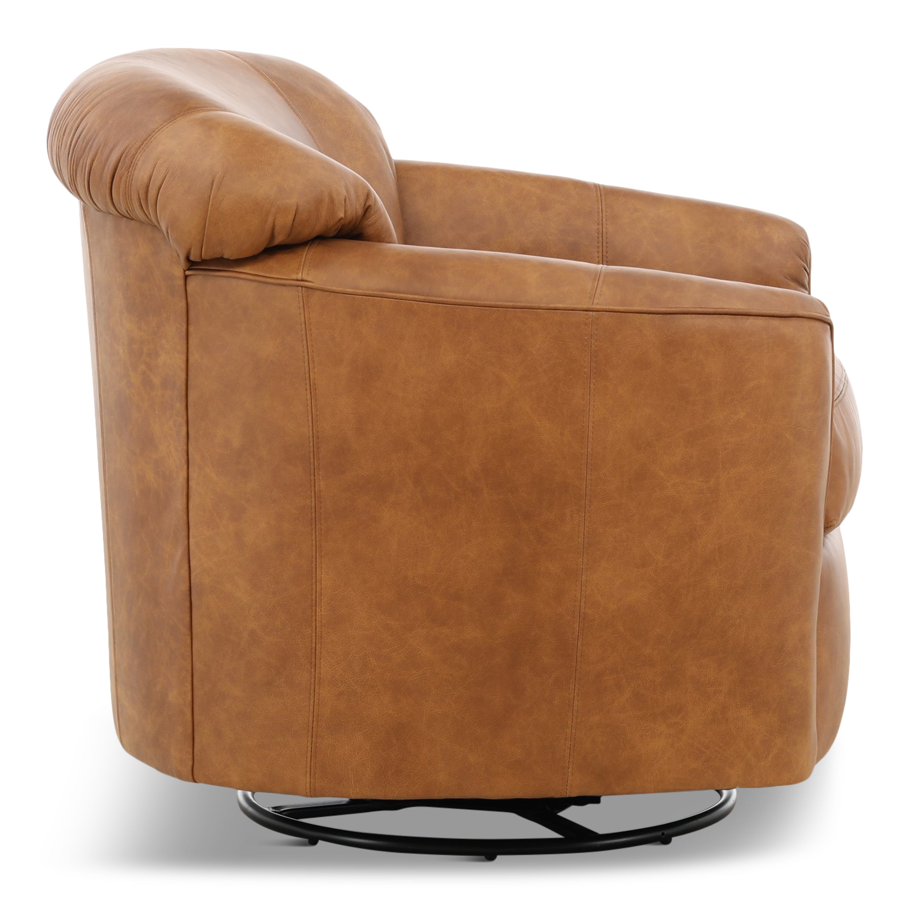 Bodhi Leather Swivel Glider - Decor
