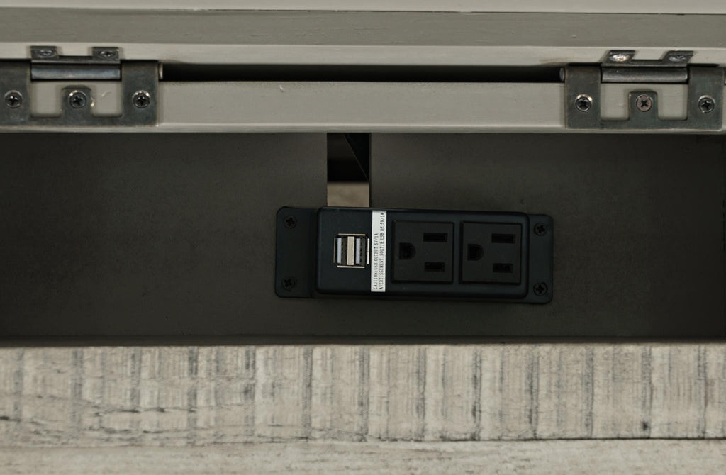 Driftwood Power Chairside End Table - Indoor