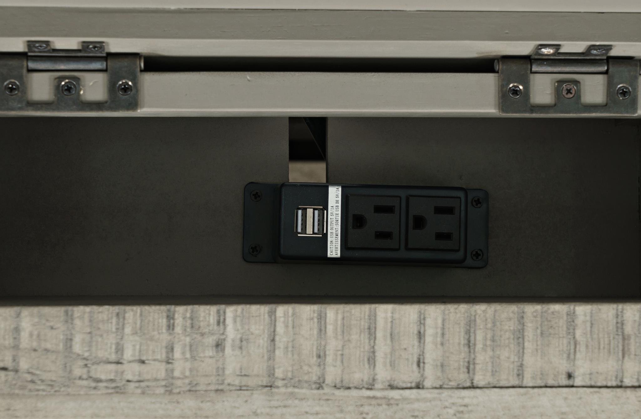 Driftwood Power Chairside End Table - Indoor