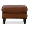 Alaric Leather Ottoman - Indoor