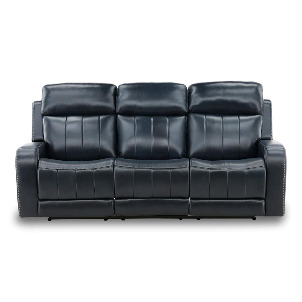 Hampton Leather Home Theater Sofa - Power