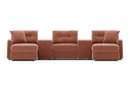 Modular One 5-Piece Sectional with Dual Chaise - Cantaloupe
