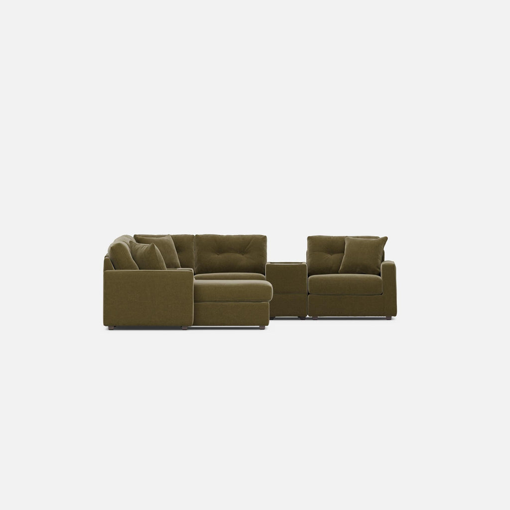 Modular One Left Facing 8-Piece Sectional with E-Console