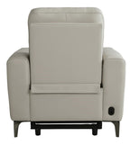 Parkside Heights Leather Power Recliner - Dove Gray