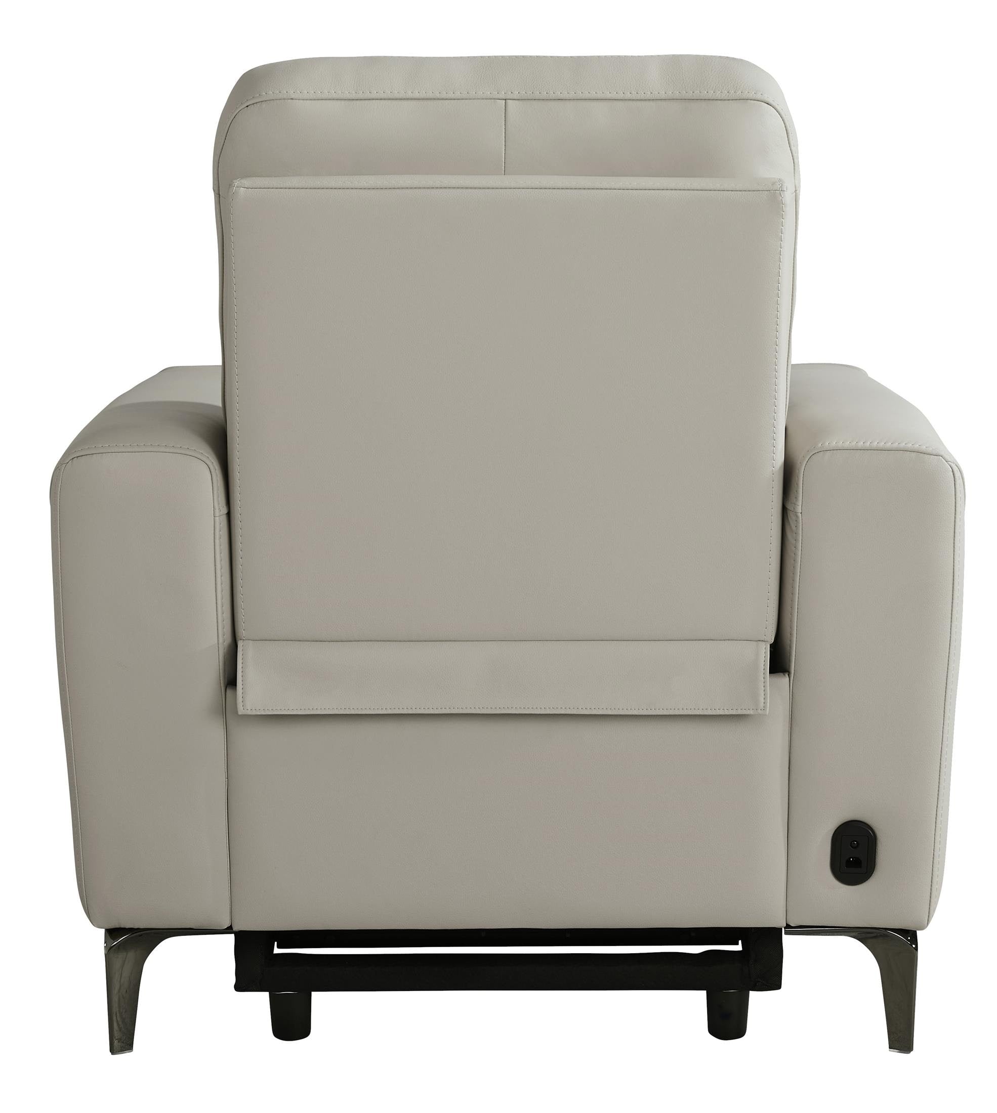 Parkside Heights Leather Power Recliner - Dove Gray