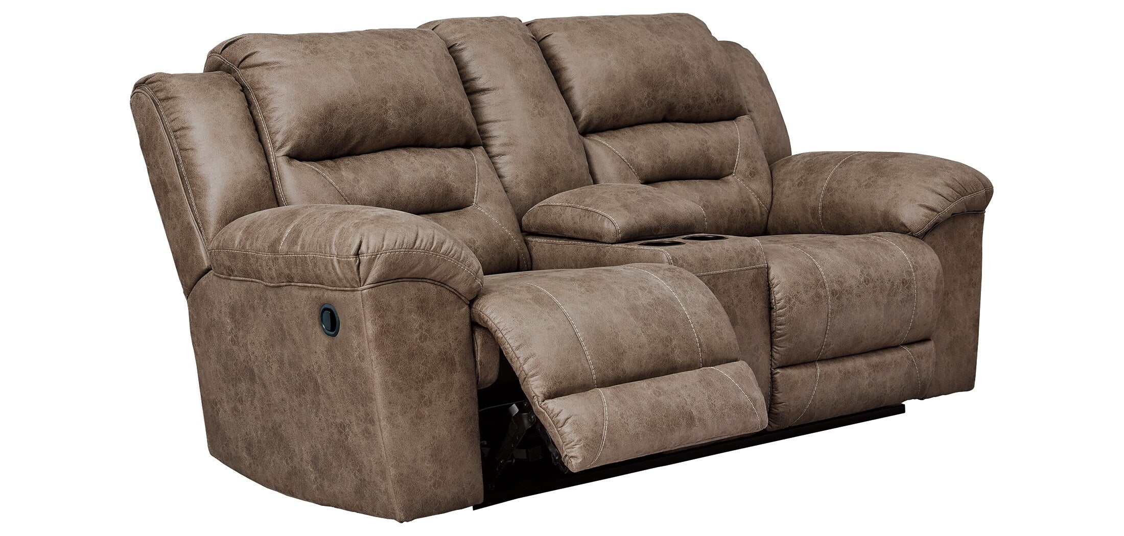 Stoneland Reclining Loveseat with Console - Fabric
