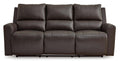 Boxmere Leather Power Reclining Sofa - Fabric
