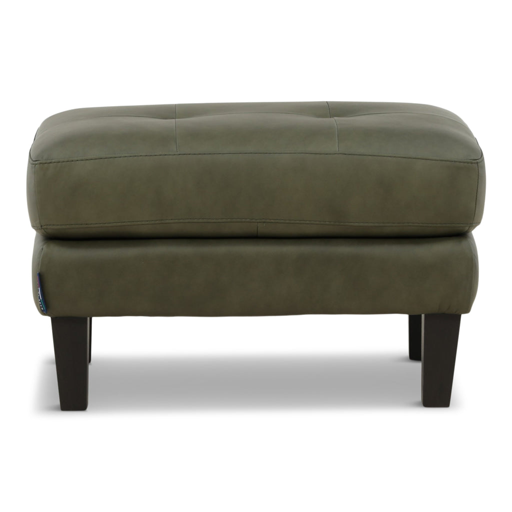 Gianna Leather Ottoman - Indoor