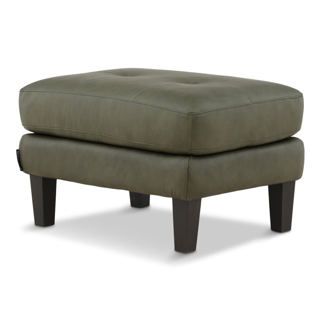 Gianna Leather Ottoman - Indoor