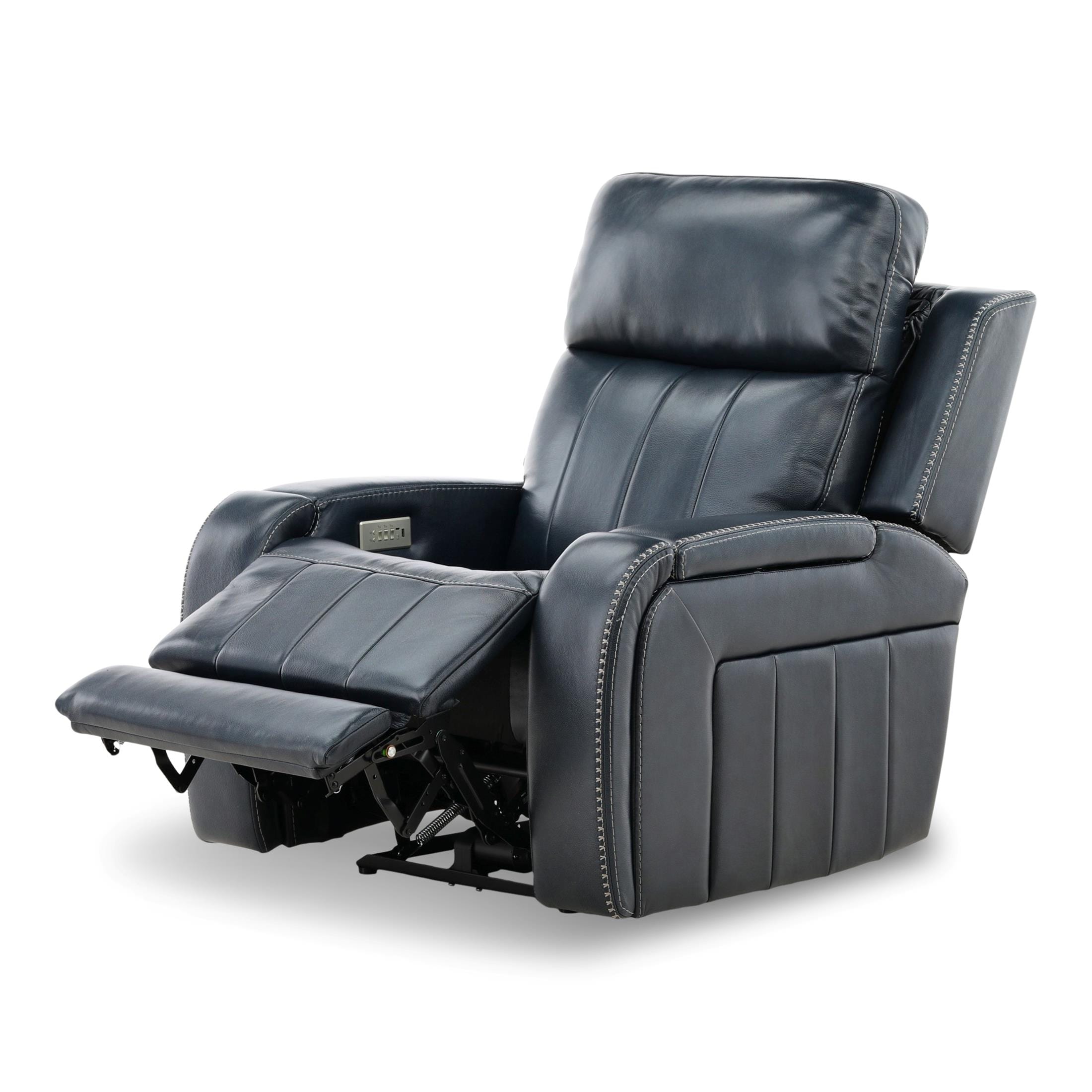 Hampton Leather Home Theater Power Recliner - Reclining