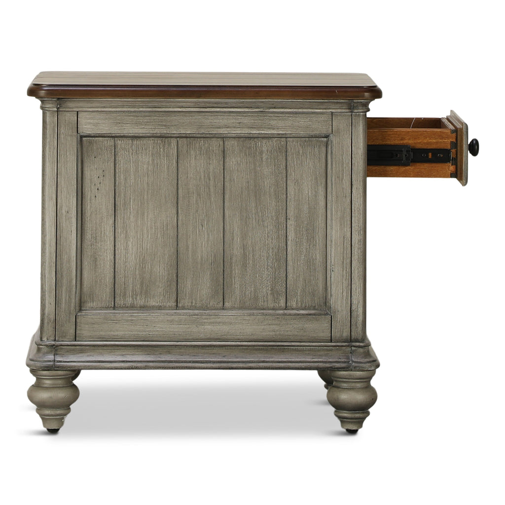 Farmhouse Chairside End Table - Indoor
