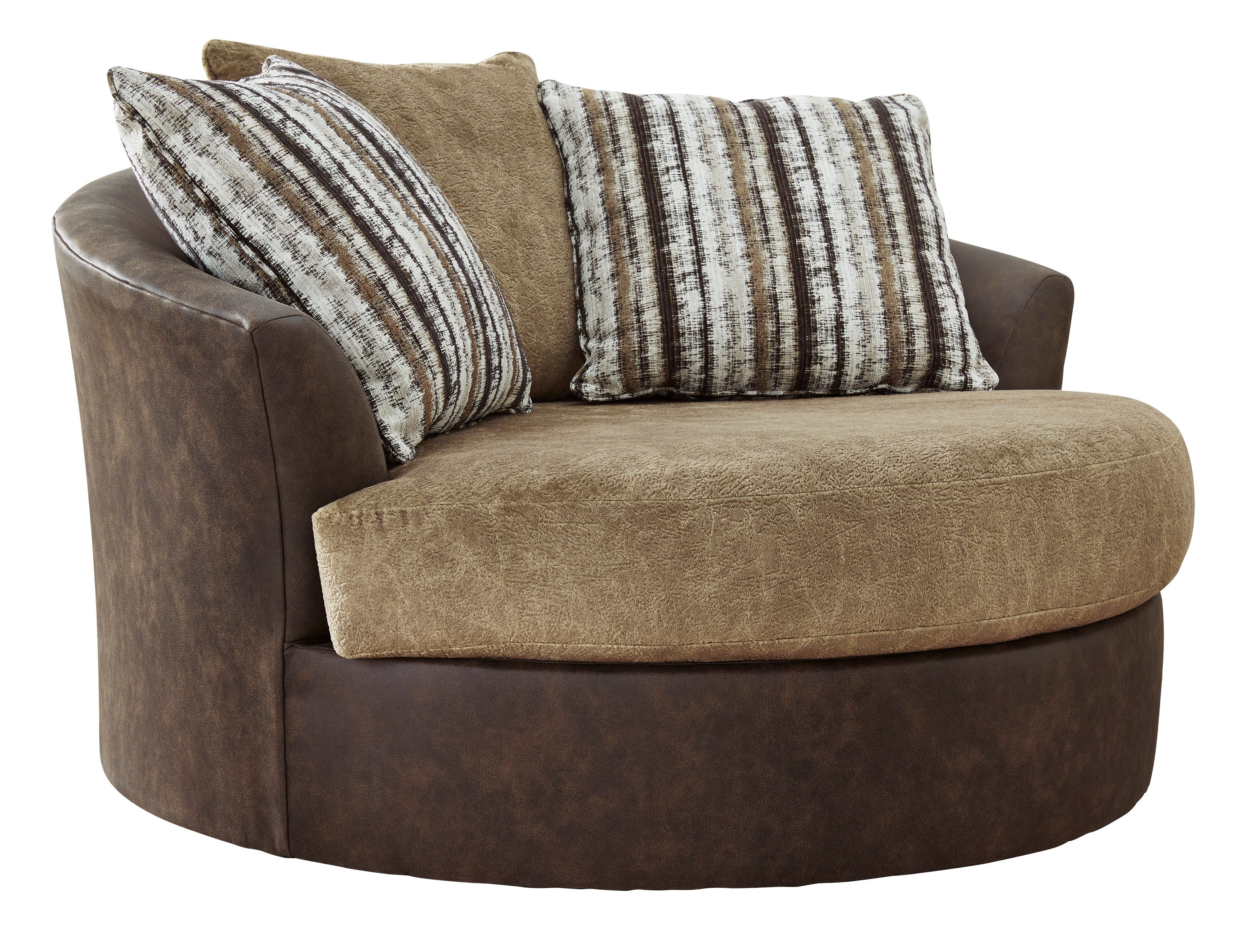 Alesbury Oversized Swivel Accent Chair - Fabric