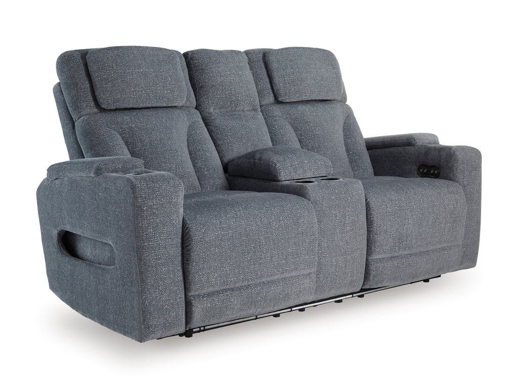 Forest Lake Power Reclining Console Loveseat - Fabric