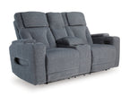 Forest Lake Power Reclining Console Loveseat - Fabric