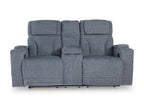 Forest Lake Power Reclining Console Loveseat - Fabric