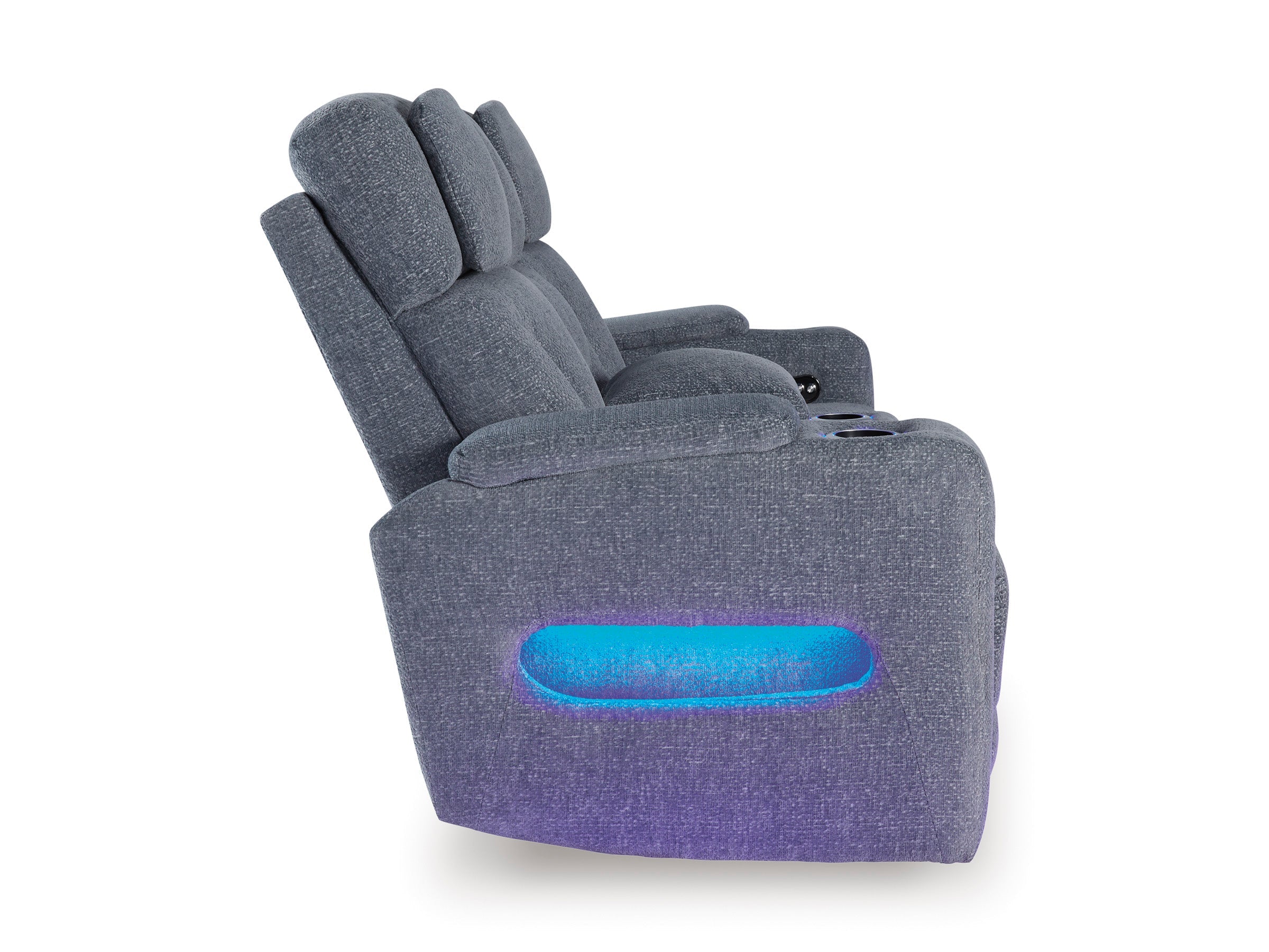 Forest Lake Power Reclining Console Loveseat - Fabric