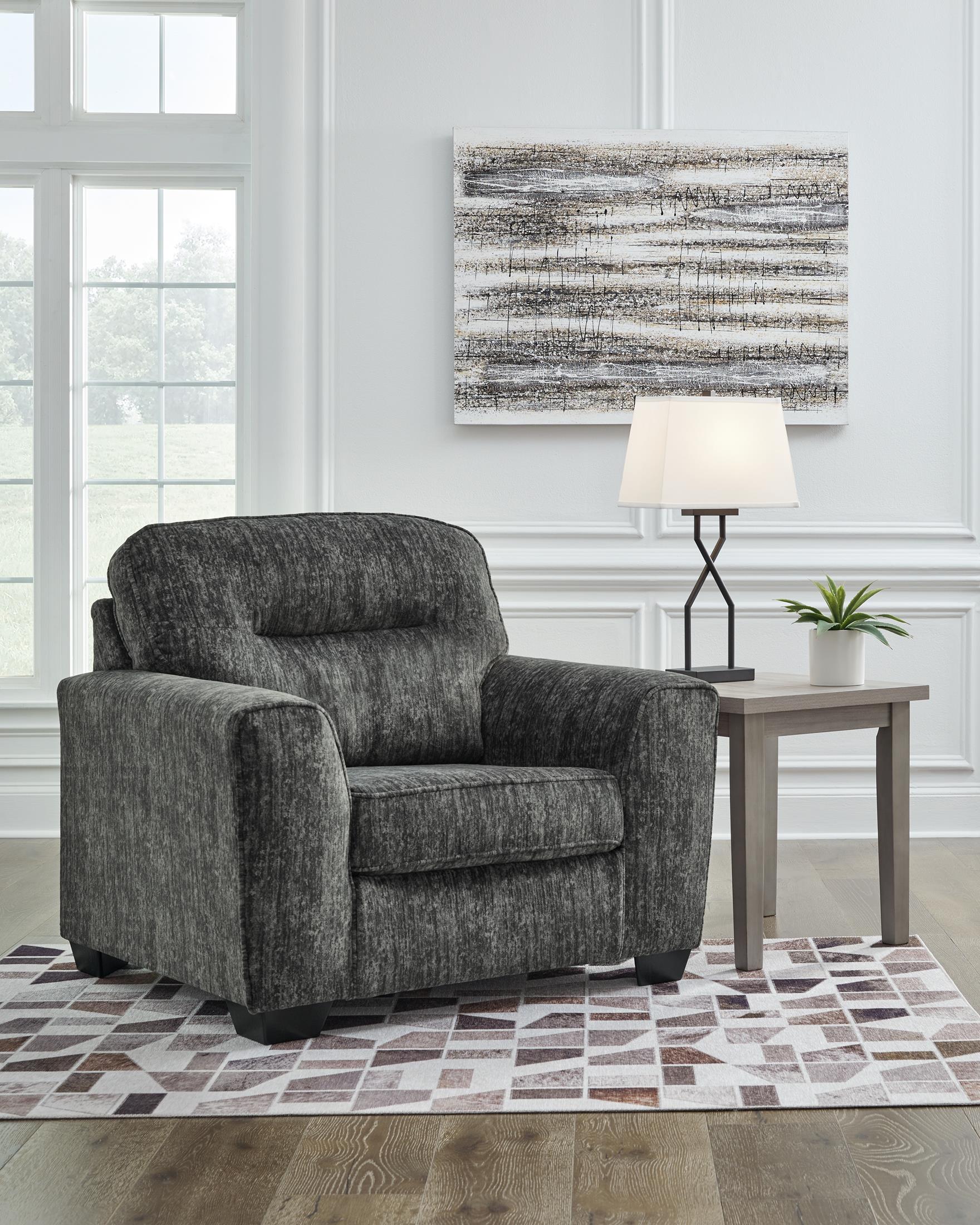 Lonoke Oversized Chair - Gunmetal