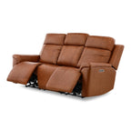 Adrian Leather Power Sofa with Drop Down Table - Dining Table