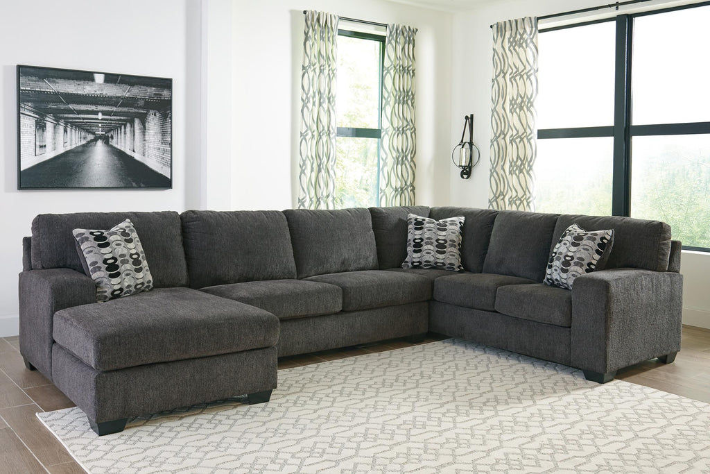 Ballinasloe 3-Piece Smoke Sectional with Chaise - Set