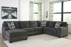 Ballinasloe 3-Piece Smoke Sectional with Chaise - Set