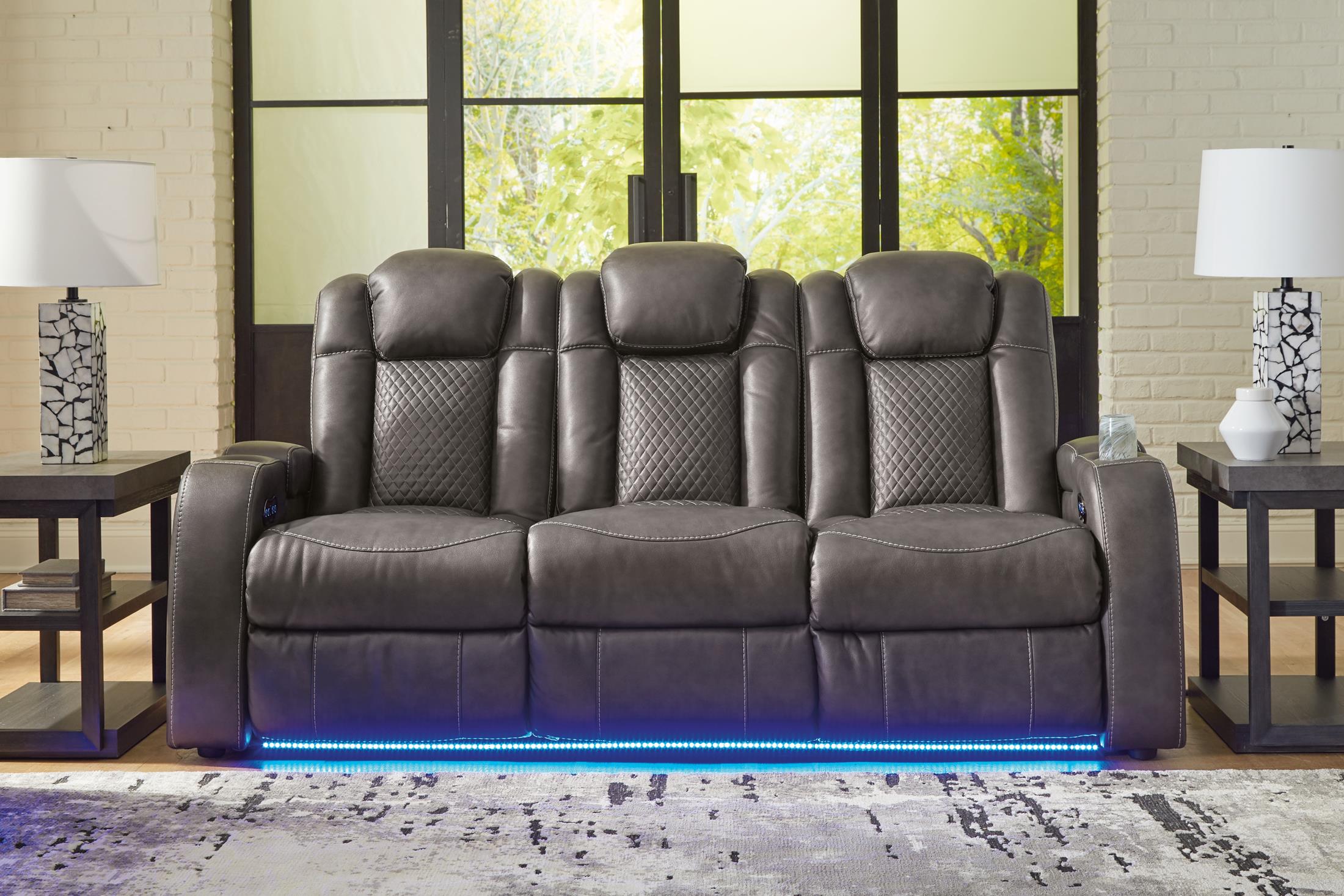 Fyne-Dyme Dual Power Reclining Sofa - Fabric
