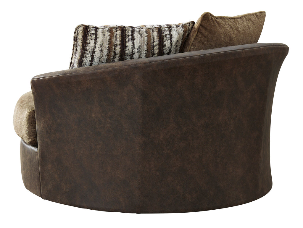 Alesbury Oversized Swivel Accent Chair - Fabric