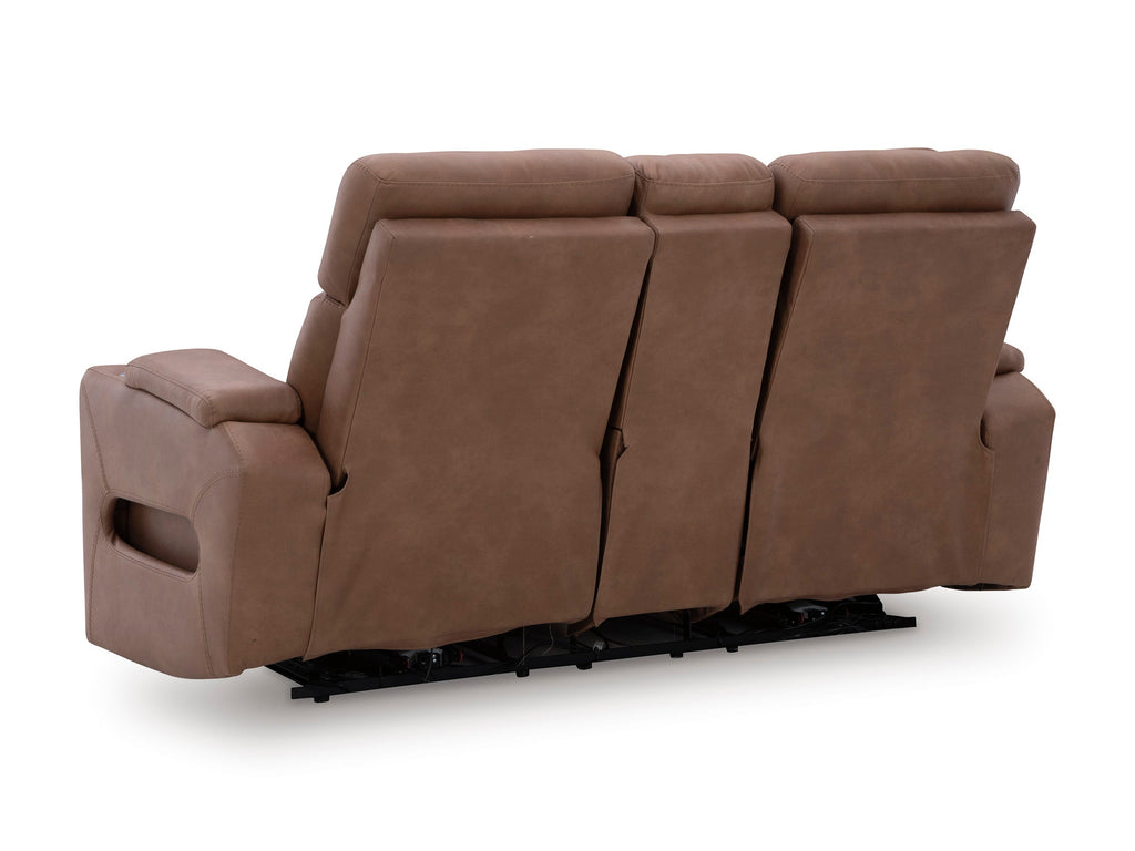 Point Clear Power Reclining Console Loveseat