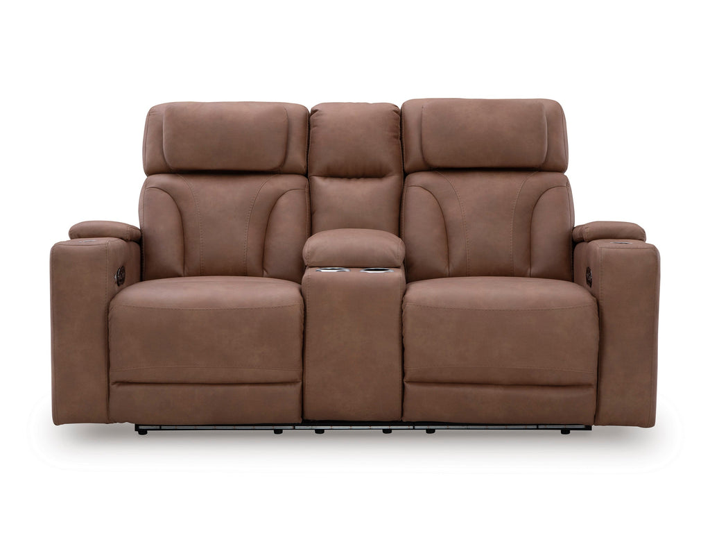 Point Clear Power Reclining Console Loveseat