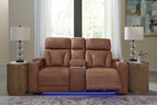 Point Clear Power Reclining Console Loveseat