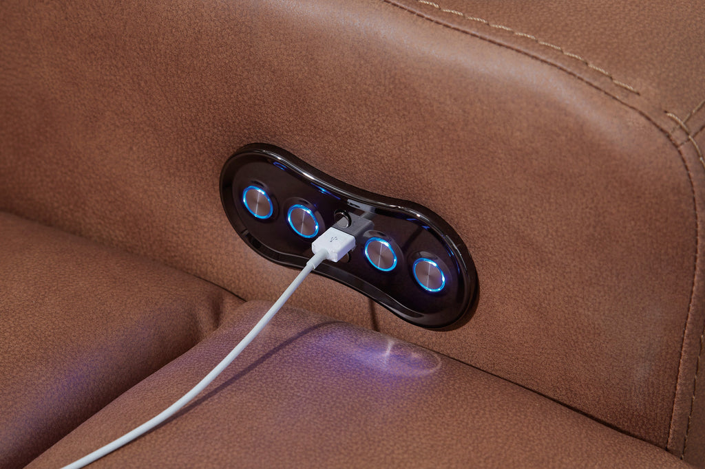 Point Clear Power Reclining Console Loveseat