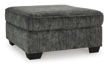 Lonoke Oversized Accent Ottoman - Gunmetal