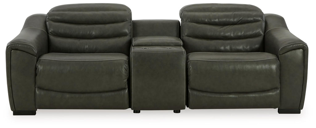 Center Line 3-Piece Power Reclining Loveseat with Console - Set