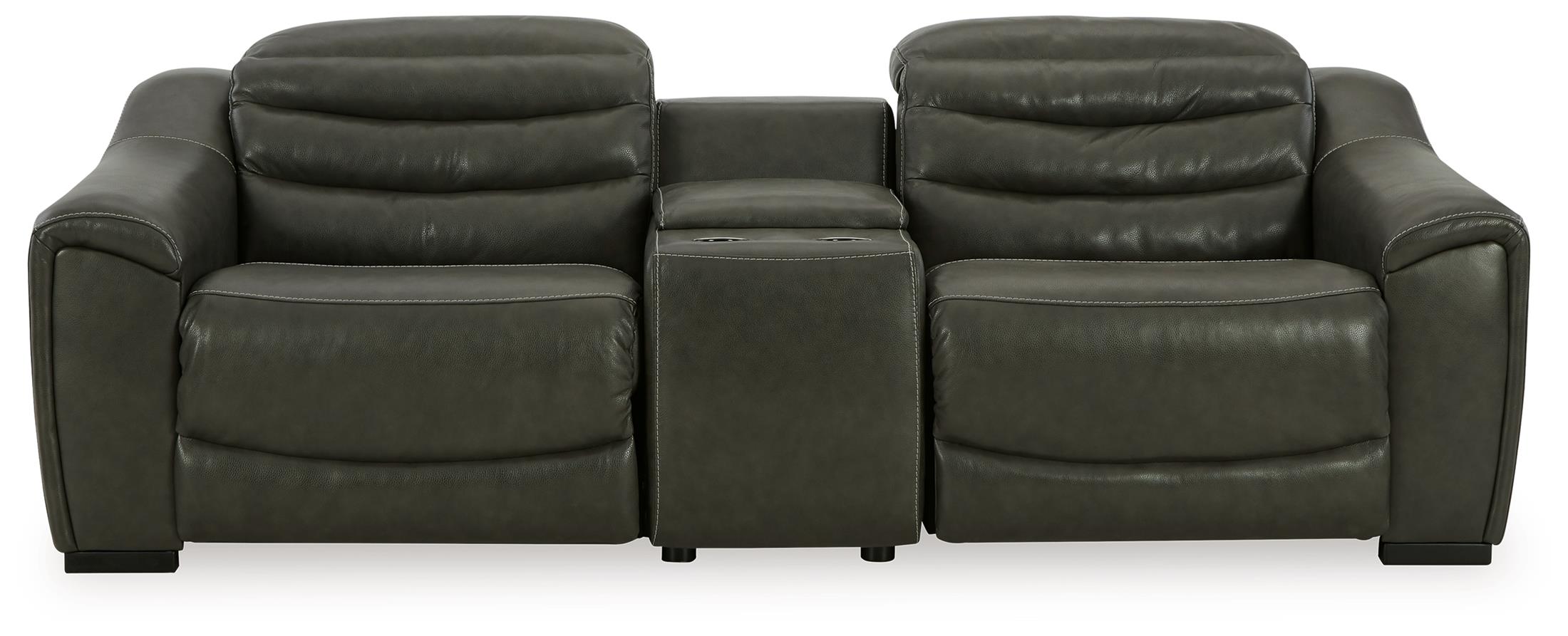 Center Line 3-Piece Power Reclining Loveseat with Console - Set