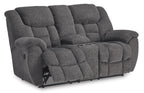 Foreside Reclining Console Loveseat - Fabric