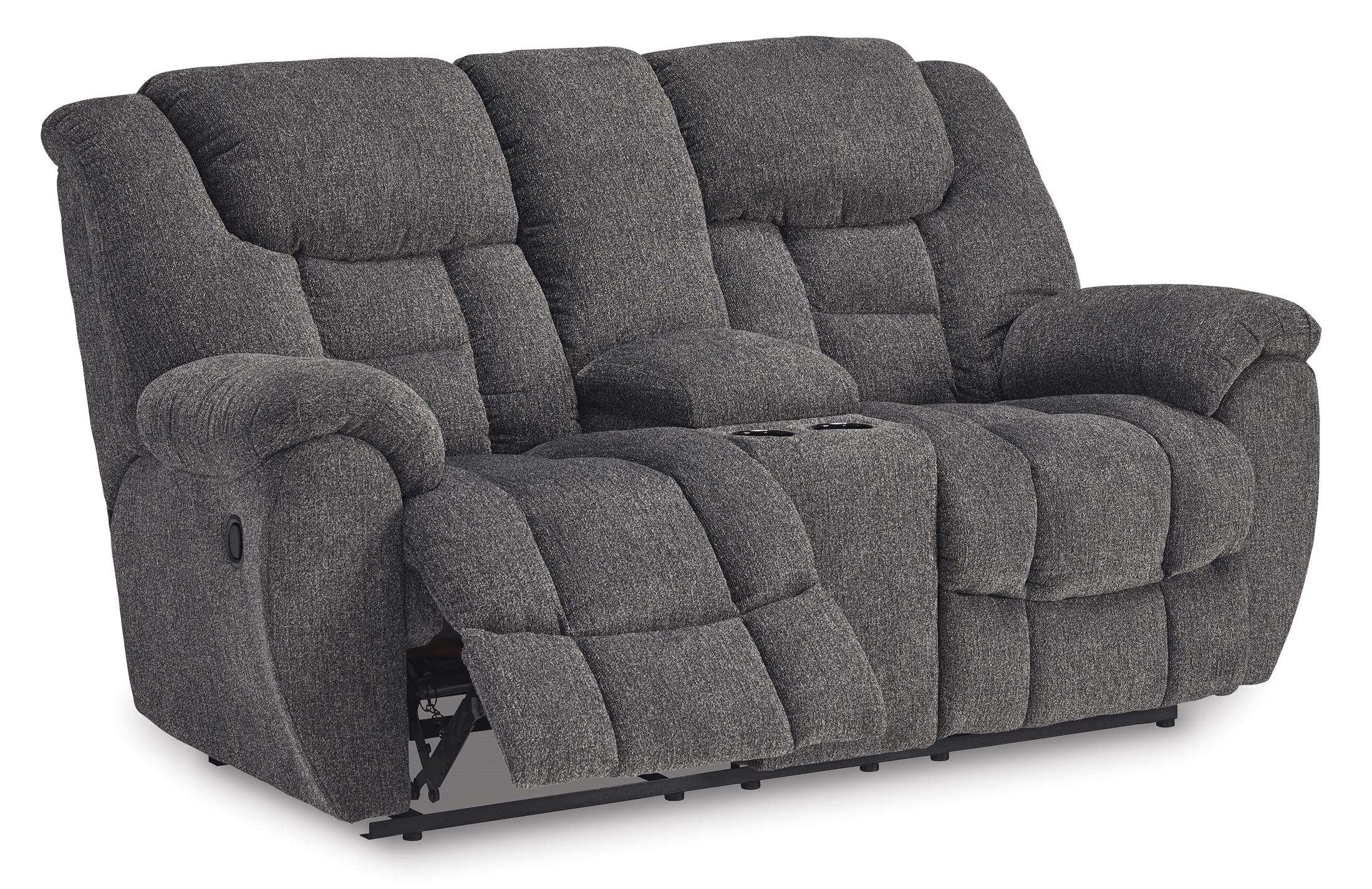 Foreside Reclining Console Loveseat - Fabric