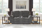 Foreside Reclining Console Loveseat - Fabric