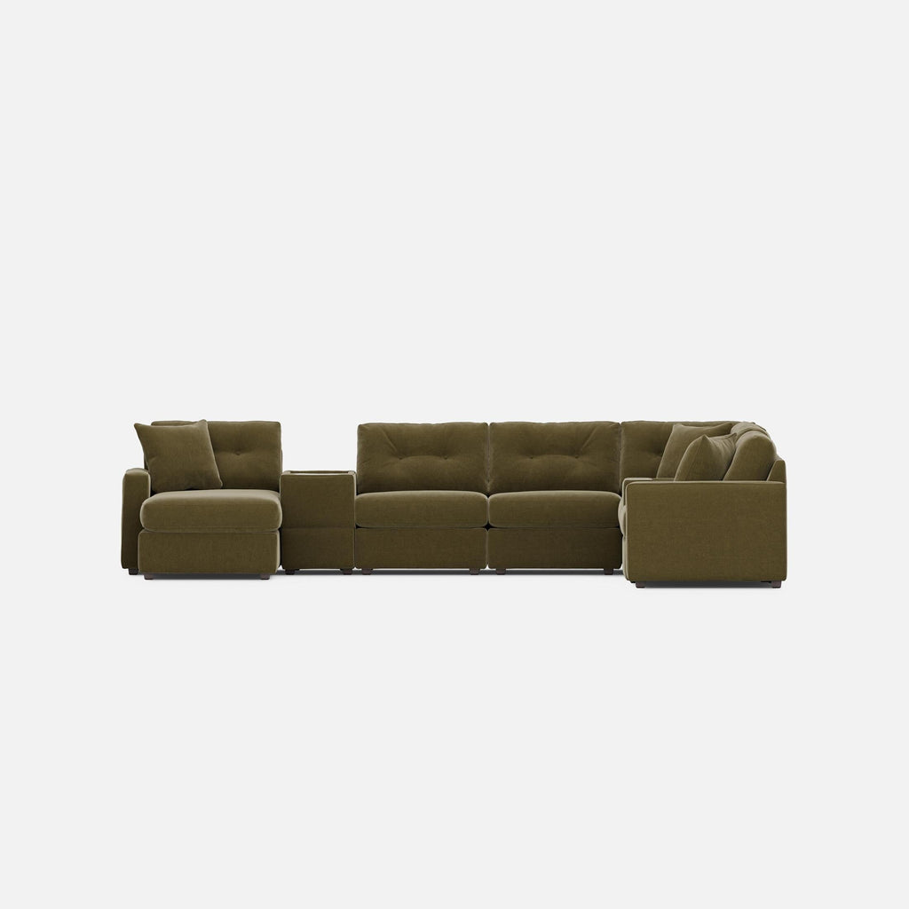 Modular One Left Facing 8-Piece Sectional with E-Console
