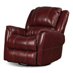 Delia Leather Swivel Glider Rocker Recliner - Power