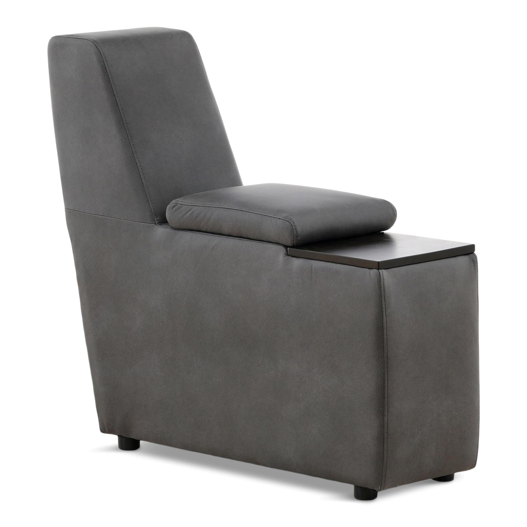 Modular Two Wood Top Storage Console - Charcoal